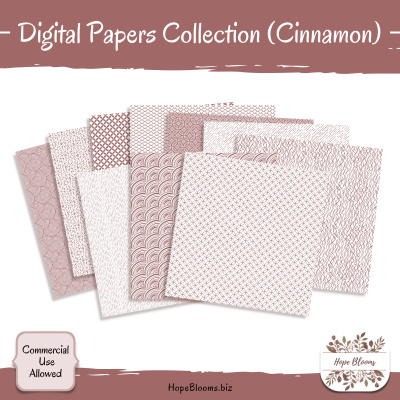 Digital Paper Collection (Cinnamon)