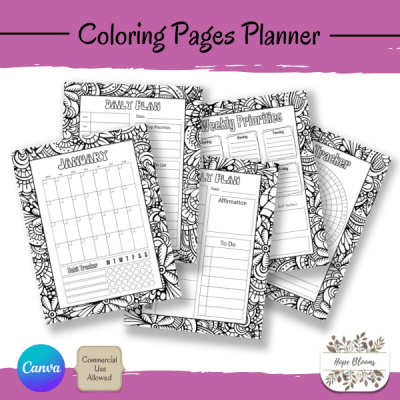 Coloring Pages Planner